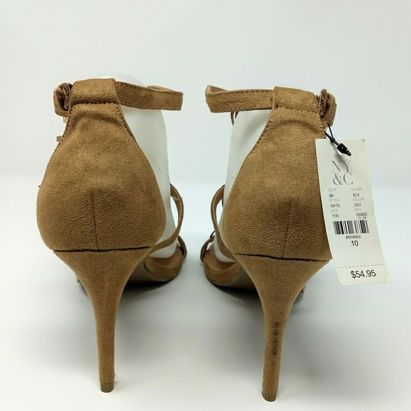 NWT $54.95 New York & Company Beige fringe heels - Picture 6 of 7